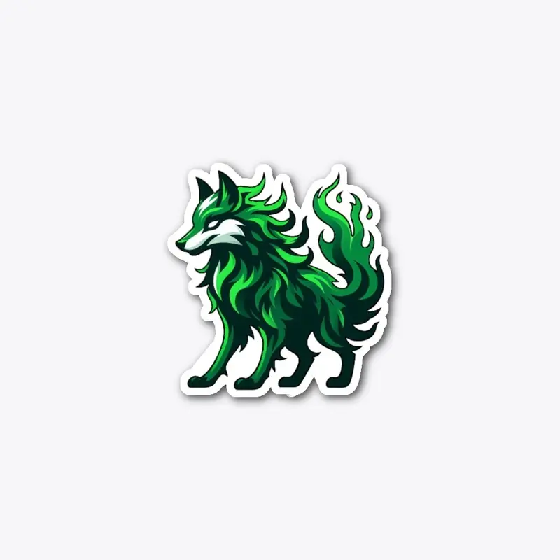 Fiery Wolf (Green)